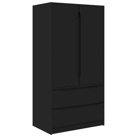 vidaXL Bathroom Cabinet Black 79.5 x 49 x 156 cm Engineered Wood
