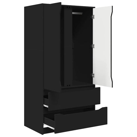 vidaXL Bathroom Cabinet Black 79.5 x 49 x 156 cm Engineered Wood