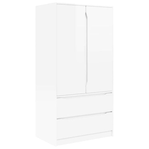 vidaXL Bathroom Cabinet with Door High Gloss White 79.5 x 49 x 156 cm