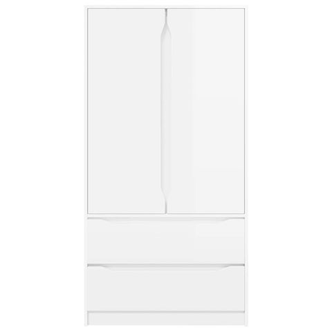 vidaXL Bathroom Cabinet with Door High Gloss White 79.5 x 49 x 156 cm