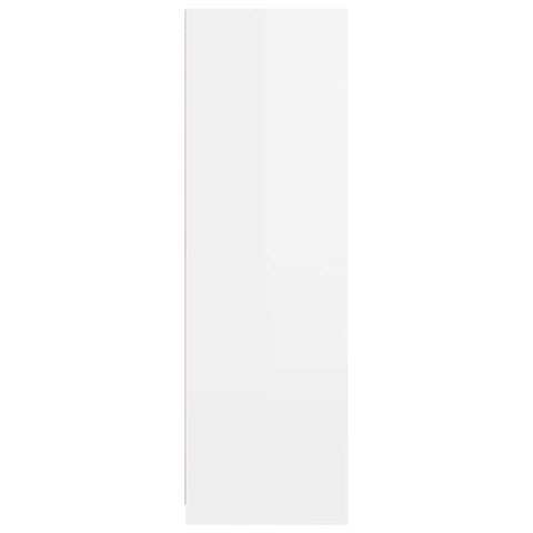 vidaXL Bathroom Cabinet with Door High Gloss White 79.5 x 49 x 156 cm