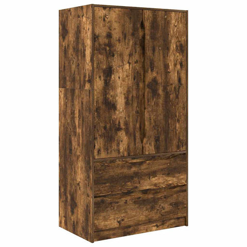 vidaXL Bathroom Cabinet Smoked Oak 79.5 x 49 x 156 cm Engineered Wood