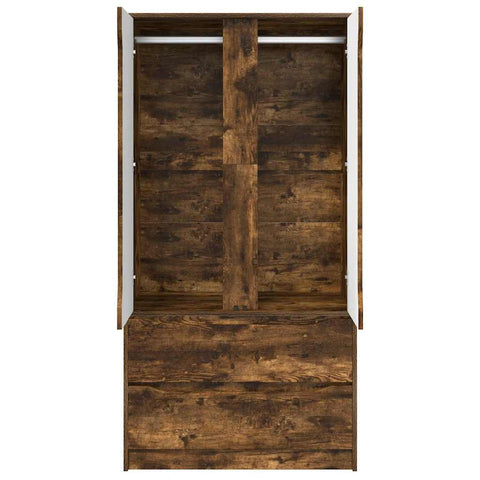 vidaXL Bathroom Cabinet Smoked Oak 79.5 x 49 x 156 cm Engineered Wood