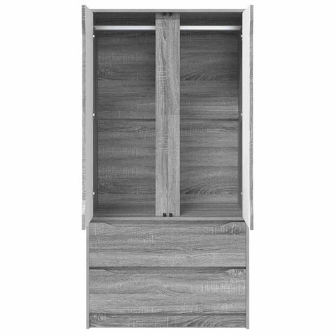 vidaXL Bathroom Cabinet Grey Sonoma 79.5 x 49 x 156 cm Engineered Wood
