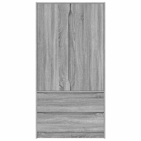 vidaXL Bathroom Cabinet Grey Sonoma 79.5 x 49 x 156 cm Engineered Wood