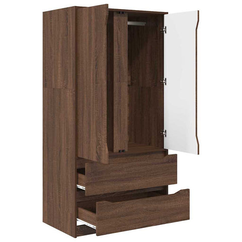 vidaXL Bathroom Cabinet Brown Oak 79.5 x 49 x 156 cm Engineered Wood