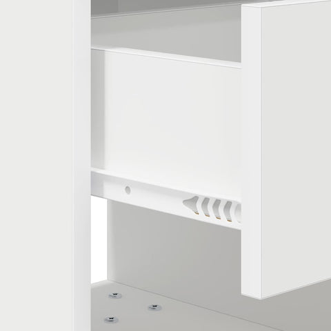 vidaXL Bedside Table White 40.5 x 40 x 48 cm Engineered Wood