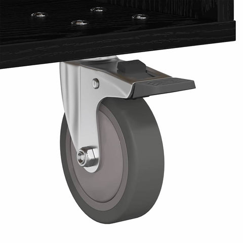 vidaXL Bedside Table 2 pcs Black Oak 40.5 x 40 x 48 cm Engineered Wood