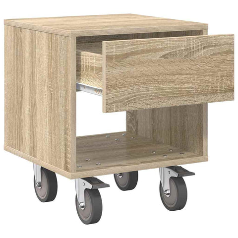 vidaXL Bedside Table Sonoma Oak 40.5 x 40 x 48 cm Engineered Wood