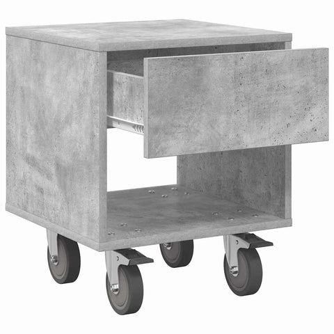 vidaXL Bedside Table 2 pcs Concrete Grey 40.5 x 40 x 48 cm