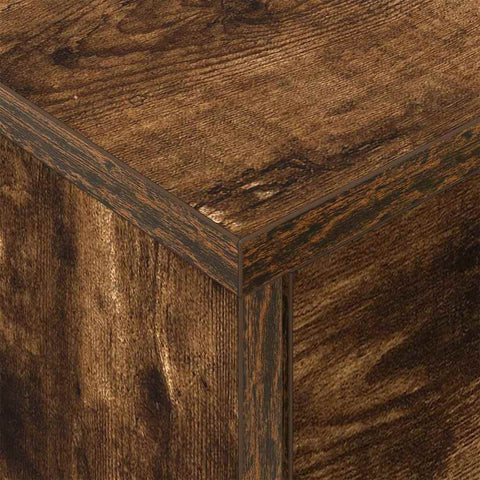 vidaXL Bedside Table Smoked Oak 40.5 x 40 x 48 cm Engineered Wood