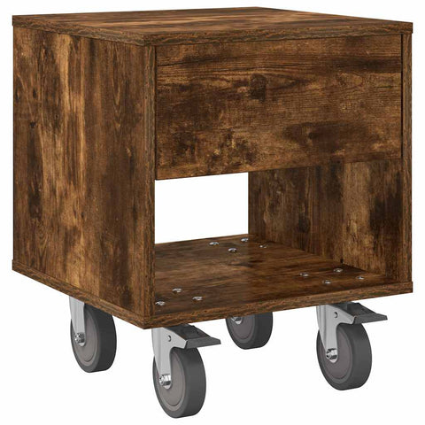 vidaXL Bedside Table 2 pcs Smoked Oak 40.5 x 40 x 48 cm