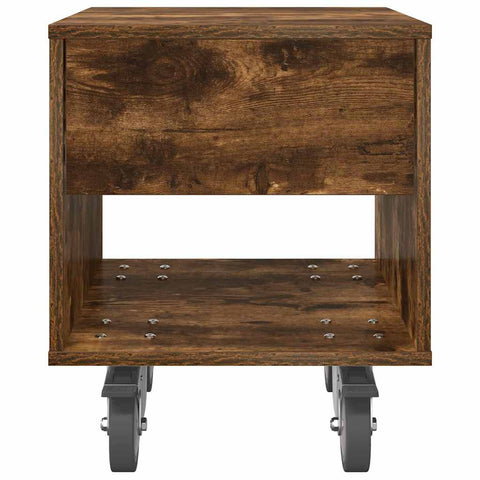 vidaXL Bedside Table 2 pcs Smoked Oak 40.5 x 40 x 48 cm