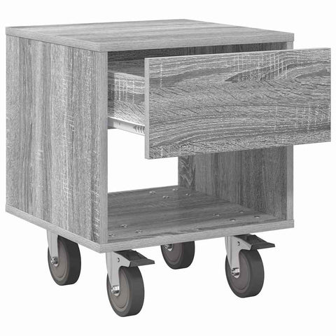 vidaXL Bedside Table Grey Sonoma 40.5 x 40 x 48 cm Engineered Wood