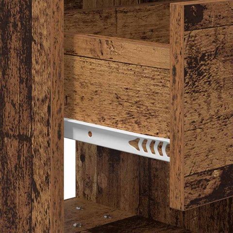 vidaXL Bedside Table Old Wood 40.5 x 40 x 48 cm Engineered Wood