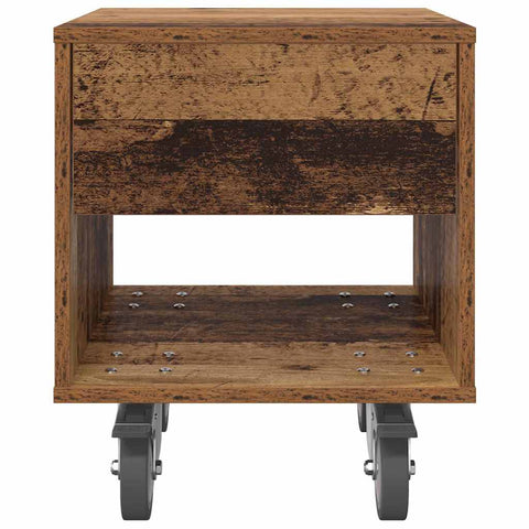 vidaXL Bedside Table Old Wood 40.5 x 40 x 48 cm Engineered Wood