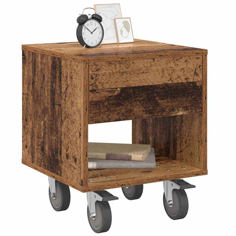 vidaXL Bedside Table Old Wood 40.5 x 40 x 48 cm Engineered Wood
