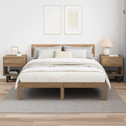 vidaXL Bedside Table 2 pcs Artisan Oak 40.5 x 40 x 48 cm