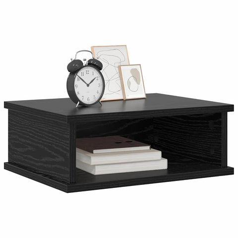 vidaXL Bedside Table Black Oak 40 x 31 x 15 cm Engineered Wood