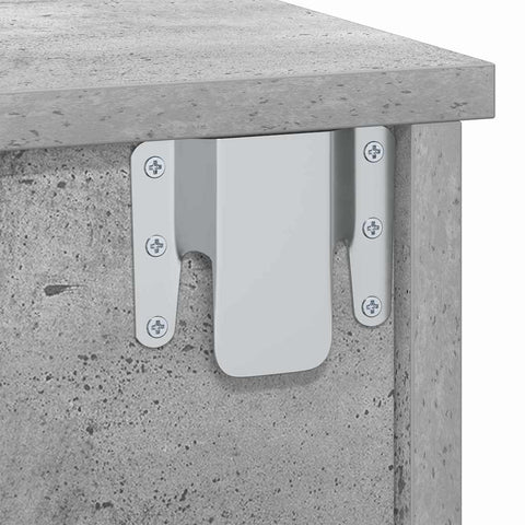 vidaXL Bedside Table 2 pcs Concrete Grey 40 x 31 x 15 cm