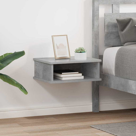 vidaXL Bedside Table 2 pcs Concrete Grey 40 x 31 x 15 cm