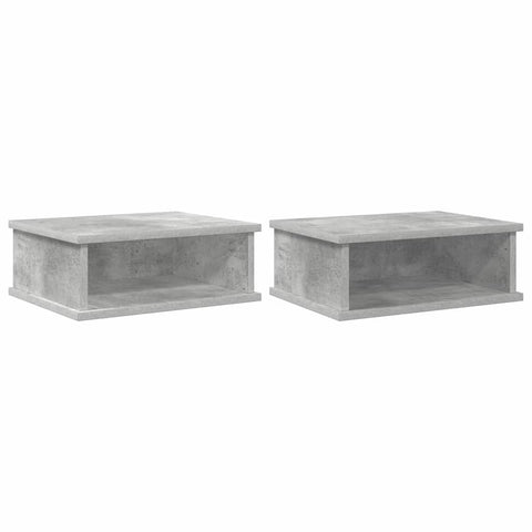 vidaXL Bedside Table 2 pcs Concrete Grey 40 x 31 x 15 cm