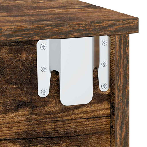 vidaXL Bedside Table 2 pcs Smoked Oak 40 x 31 x 15 cm Engineered Wood