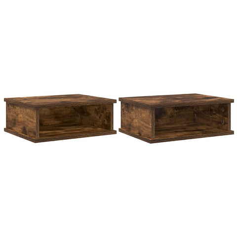 vidaXL Bedside Table 2 pcs Smoked Oak 40 x 31 x 15 cm Engineered Wood