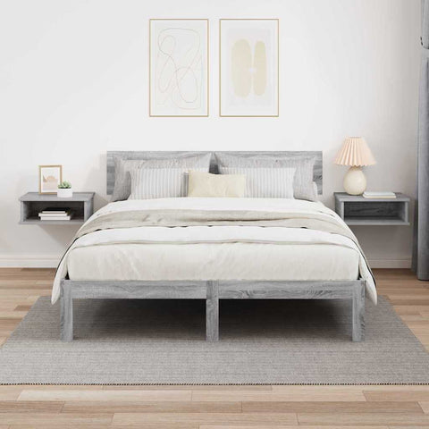 vidaXL Bedside Table 2 pcs Grey Sonoma 40 x 31 x 15 cm Engineered Wood