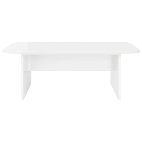 vidaXL Coffee Table High Gloss White 93 x 53 x 33 cm Engineered Wood