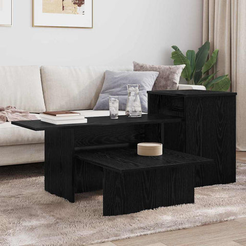 vidaXL Console Table Black Oak 80 x 50 x 225 cm Engineered Wood