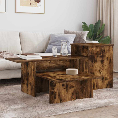 vidaXL Console Table Smoked Oak 80 x 50 x 225 cm Engineered Wood