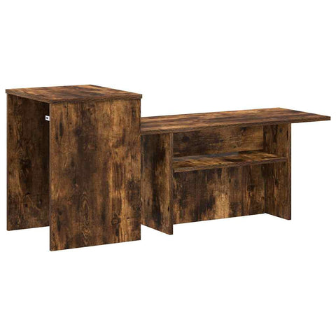 vidaXL Console Table Smoked Oak 80 x 50 x 225 cm Engineered Wood