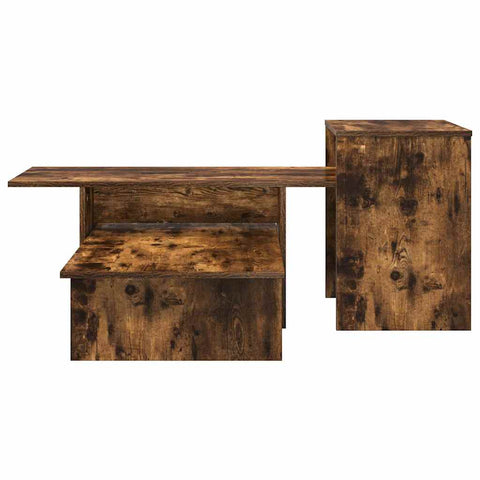 vidaXL Console Table Smoked Oak 80 x 50 x 225 cm Engineered Wood