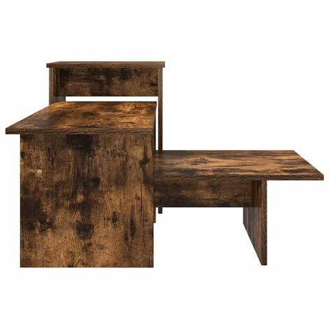 vidaXL Console Table Smoked Oak 80 x 50 x 225 cm Engineered Wood