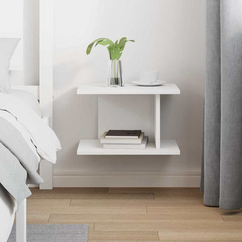 vidaXL Bedside Table White 40 x 30 x 25 cm Engineered Wood