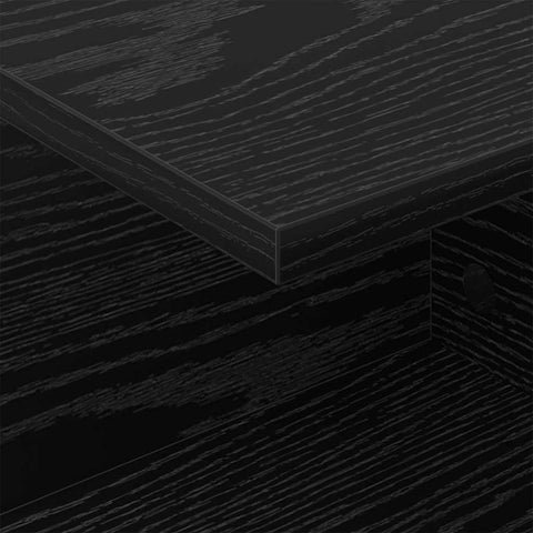 vidaXL Bedside Table 2 pcs Black Oak 40 x 30 x 25 cm Engineered Wood