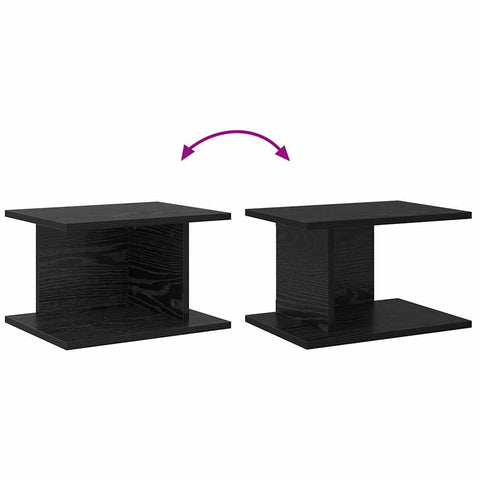 vidaXL Bedside Table 2 pcs Black Oak 40 x 30 x 25 cm Engineered Wood