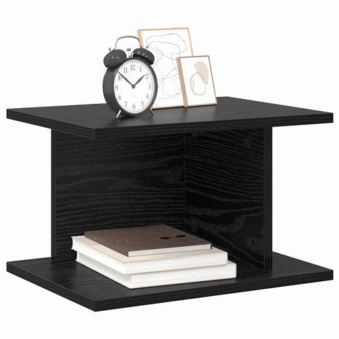 vidaXL Bedside Table 2 pcs Black Oak 40 x 30 x 25 cm Engineered Wood