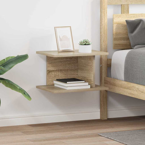 vidaXL Bedside Table 2 pcs Sonoma Oak 40 x 30 x 25 cm Engineered Wood