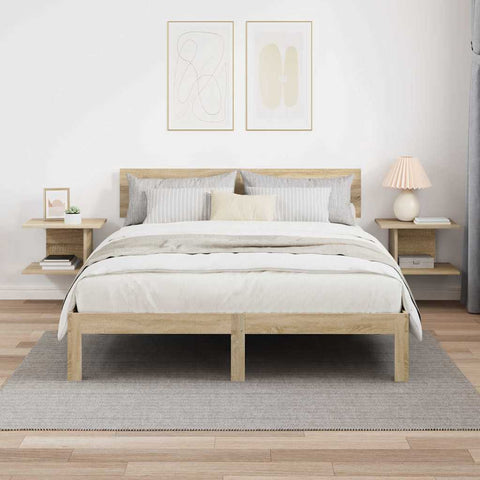 vidaXL Bedside Table 2 pcs Sonoma Oak 40 x 30 x 25 cm Engineered Wood