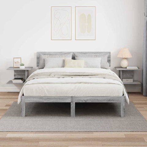 vidaXL Bedside Table 2 pcs Grey Sonoma 40 x 30 x 25 cm Engineered Wood