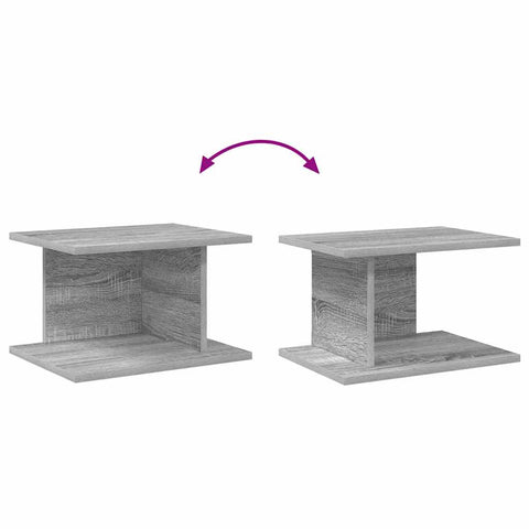 vidaXL Bedside Table 2 pcs Grey Sonoma 40 x 30 x 25 cm Engineered Wood
