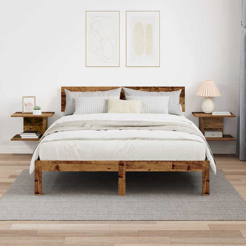 vidaXL Bedside Table 2 pcs Old Wood 40 x 30 x 25 cm Engineered Wood