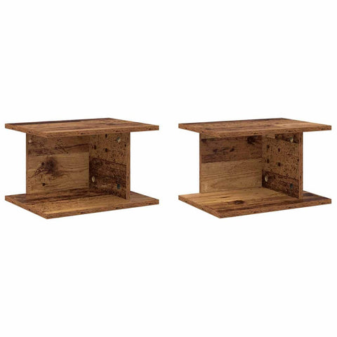 vidaXL Bedside Table 2 pcs Old Wood 40 x 30 x 25 cm Engineered Wood