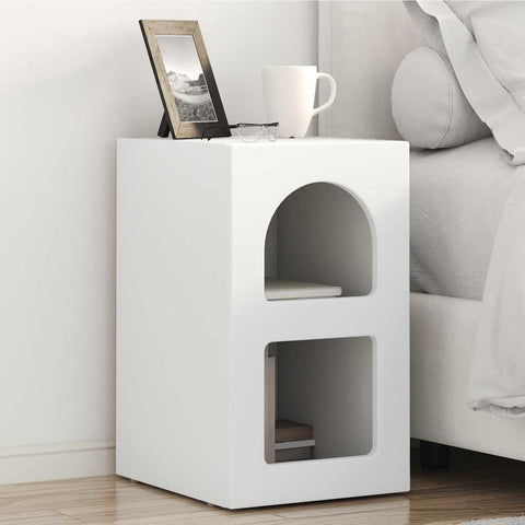 vidaXL Bedside Table 2 pcs White 29.5 x 35 x 50 cm Engineered Wood