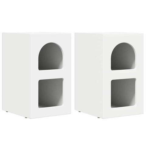 vidaXL Bedside Table 2 pcs White 29.5 x 35 x 50 cm Engineered Wood