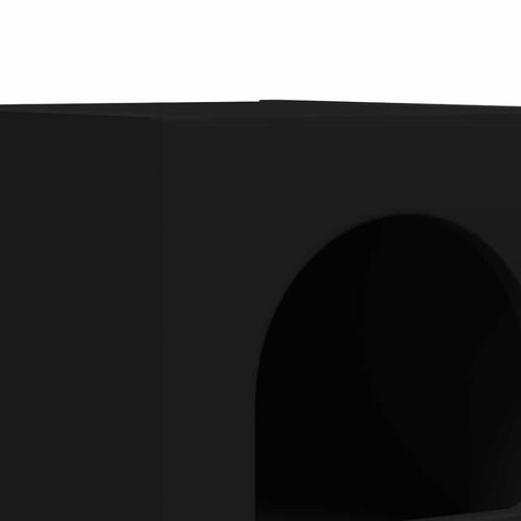 vidaXL Bedside Table Black 29.5 x 35 x 50 cm Engineered Wood