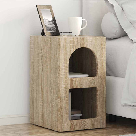 vidaXL Bedside Table 2 pcs Sonoma Oak 29.5 x 35 x 50 cm