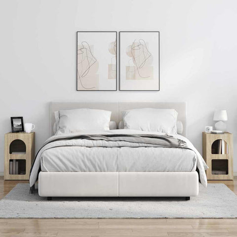 vidaXL Bedside Table 2 pcs Sonoma Oak 29.5 x 35 x 50 cm